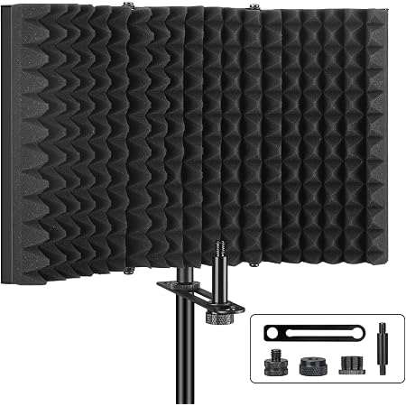 Bouclier D'isolement Micro - Filtre Anti-bruit Portable, écran Vocal Pour Studio, Enregistrement, Streaming, Home Studio