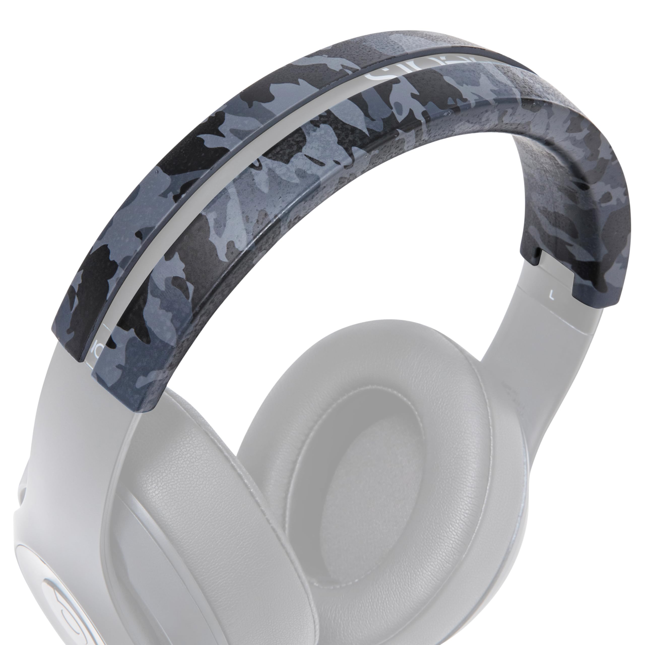 WC BandZ Studio - Silicone Headband Cover for Beats Studio & Studio Pro Headphones by Wicked Cushions | Enhanced Comfort, Style, and Sweat Protection | Does Not Fit Beats Solo | Black Camo