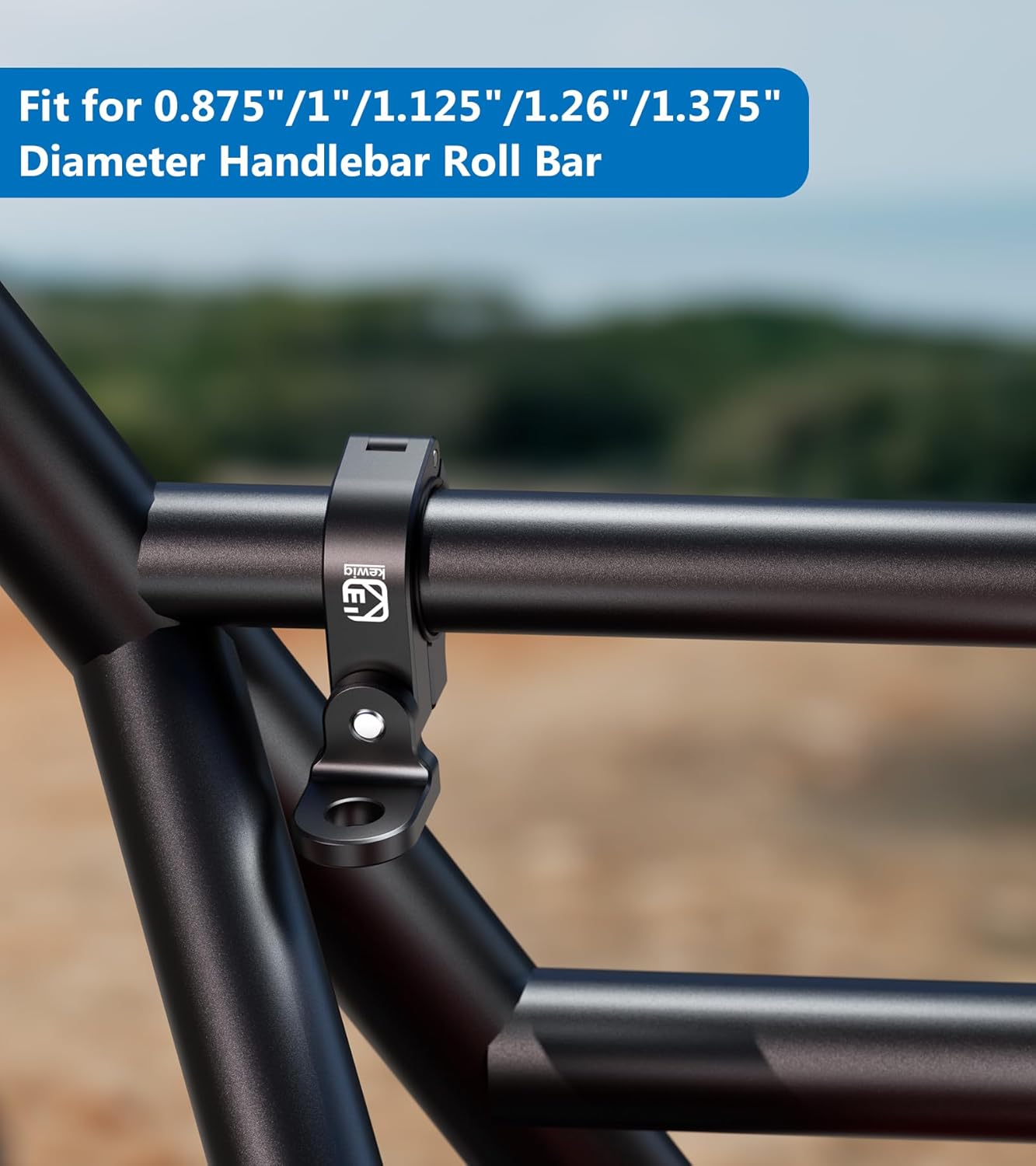 2 PCS ATV Whip Light Mounts, Aluminum Alloy Whip Flag Mounts, 360° Rotating Adjustable Light Bar Mounting Brackets for ATV UTV Motorcycle 0.875"/1"/1.125"/1.26"/1.375" Handlebar Roll Bars