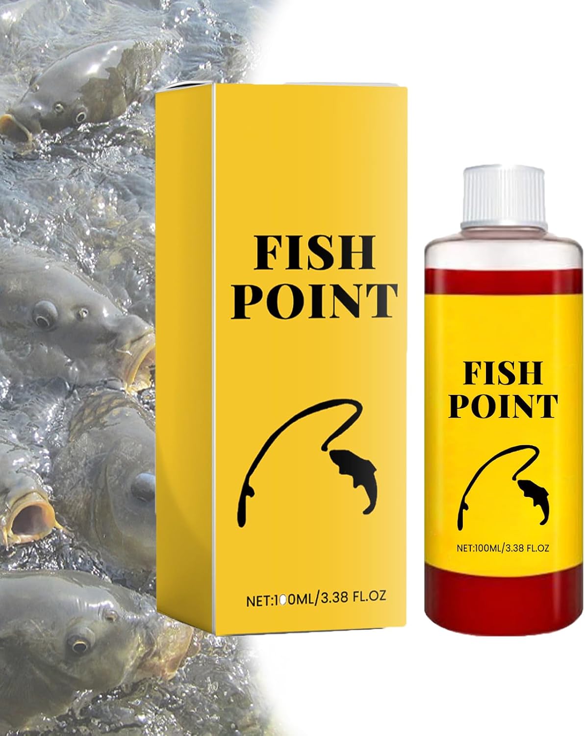 Red Worm Liquid Spray, Concentrated Fish Attractant Liquid, Fish Attractant Spray for Fishing, for Trout, Panfish and More (1)