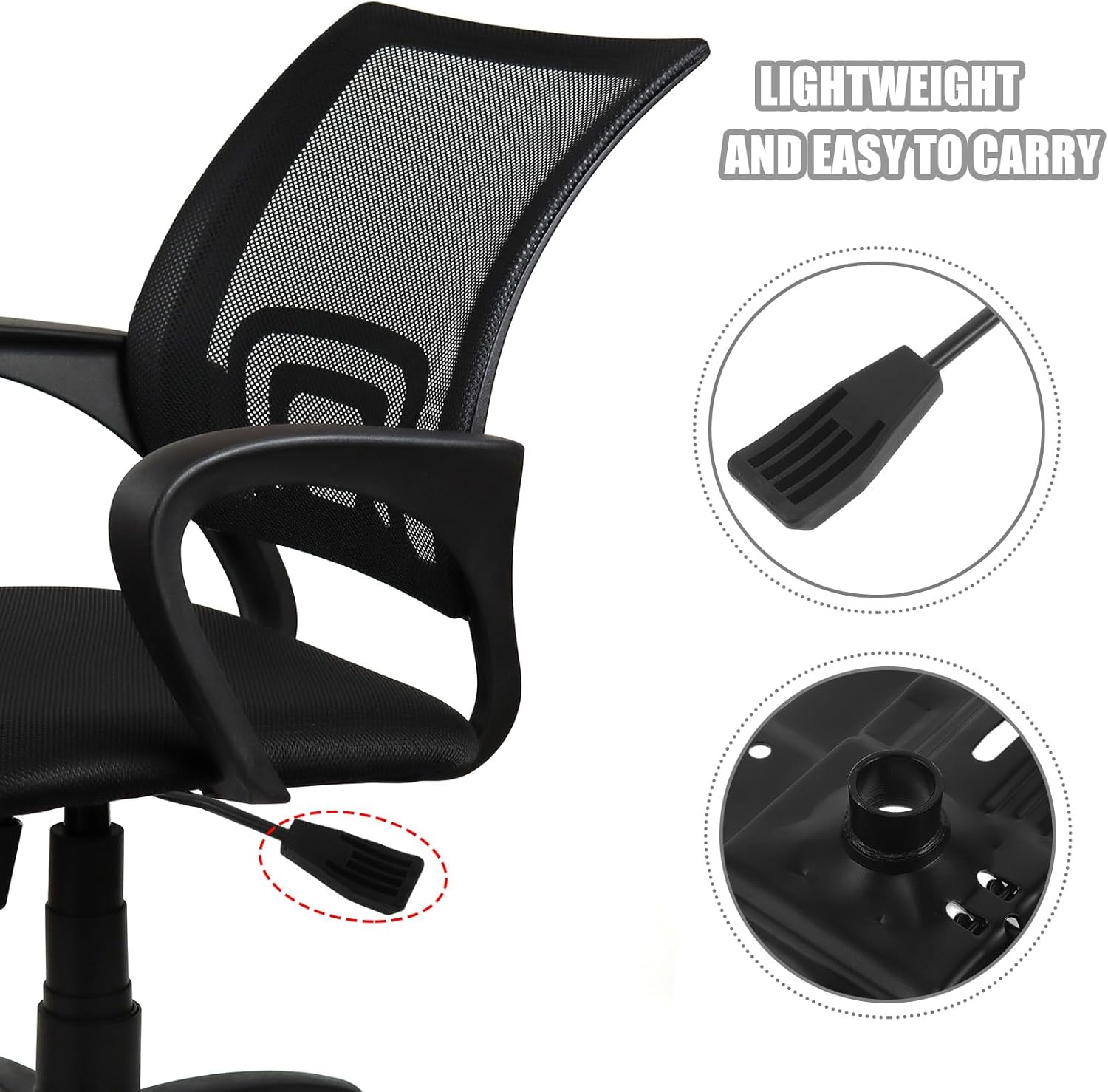 Chair Tilt Base Plate, Office Chair Replacement Swivel Tilt Base, Heavy Duty Control Lift Tray Mechanism Part for Swivel Desk Computer, 2.5 Mm/0.1" Hole