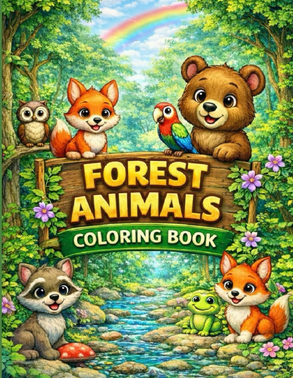 FOREST ANIMALS: COLORING BOOK