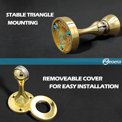 Vista 16 de Neoera Tope magnético de puerta (color níquel cepillado) Tope de puerta fuerte magnético para mantener la puerta abierta, antioxidante, resistente