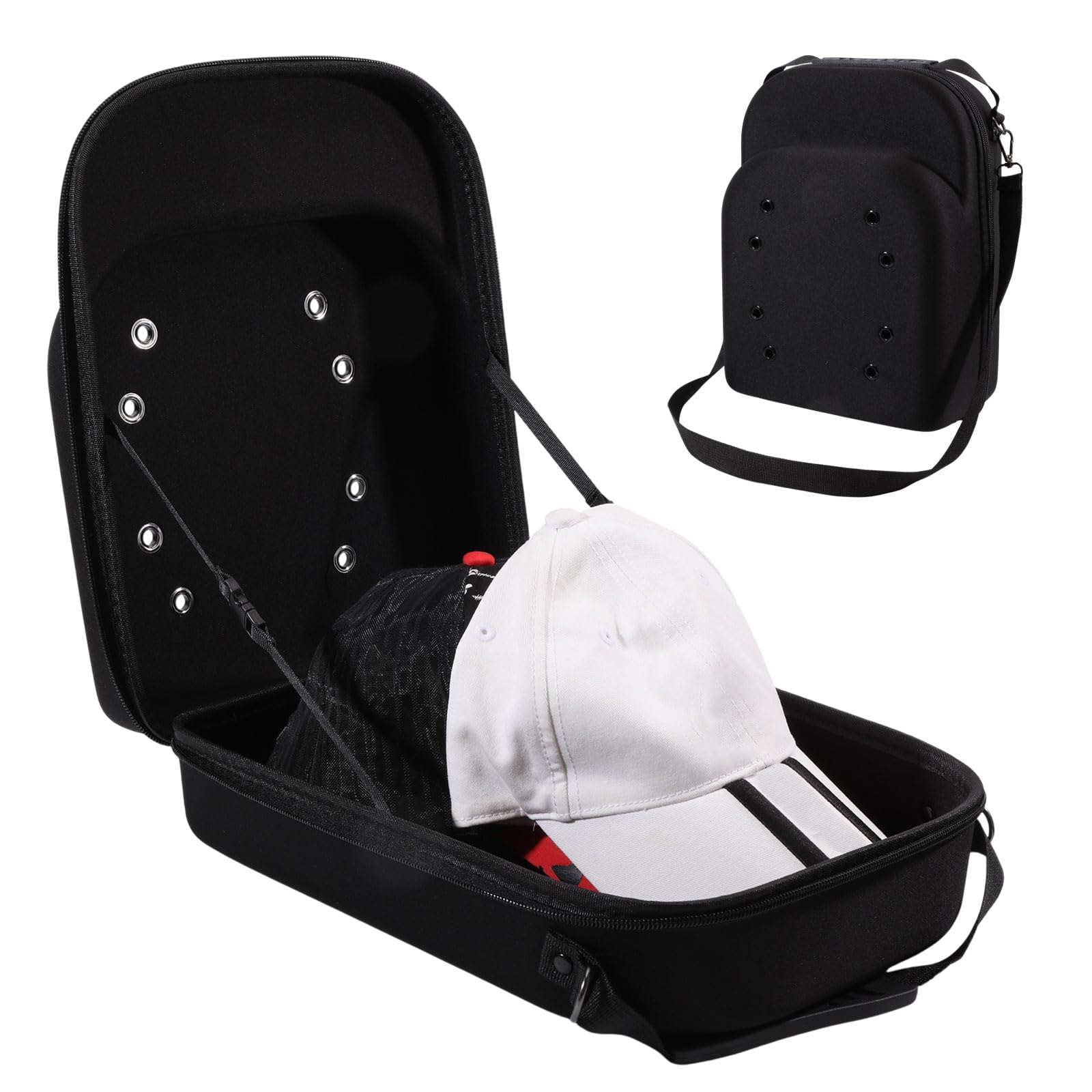 Coperchi Cappello Custodia Da Viaggio Spalla Regolabile Baseball Cap Carrier Cappello Borsa di stoccaggio per 6 Cappelli per Viaggio