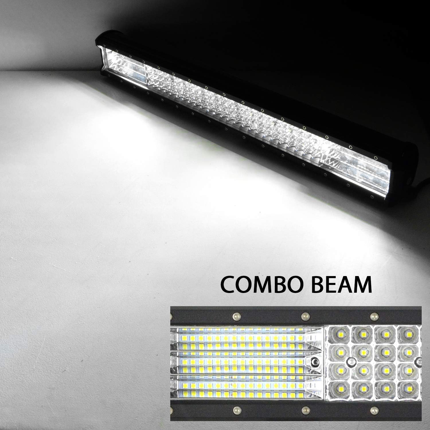 SKYWORLD LED Light Bar, 23 inch 570W Quad Row Spot Flood Combo Beam LED Offroad Driving Work Lights Fog Lamp Boat Lights for 4x4 4WD Truck ATV UTV SUV Vehicles 12V 24V