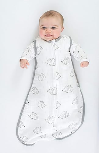 Miniatura 7 de SwaddleDesigns SDM-419Y-S - Saco de dormir de muselina de algodón con zíper de 2 vías, diseño de jirafa mamá y bebé, color amarillo, pequeño 0-6