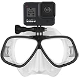 OCTOMASK - Low Volume Dive Mask w/Mount for All GoPro Hero Cameras for Scuba Diving, Snorkeling, Freediving (Clear)