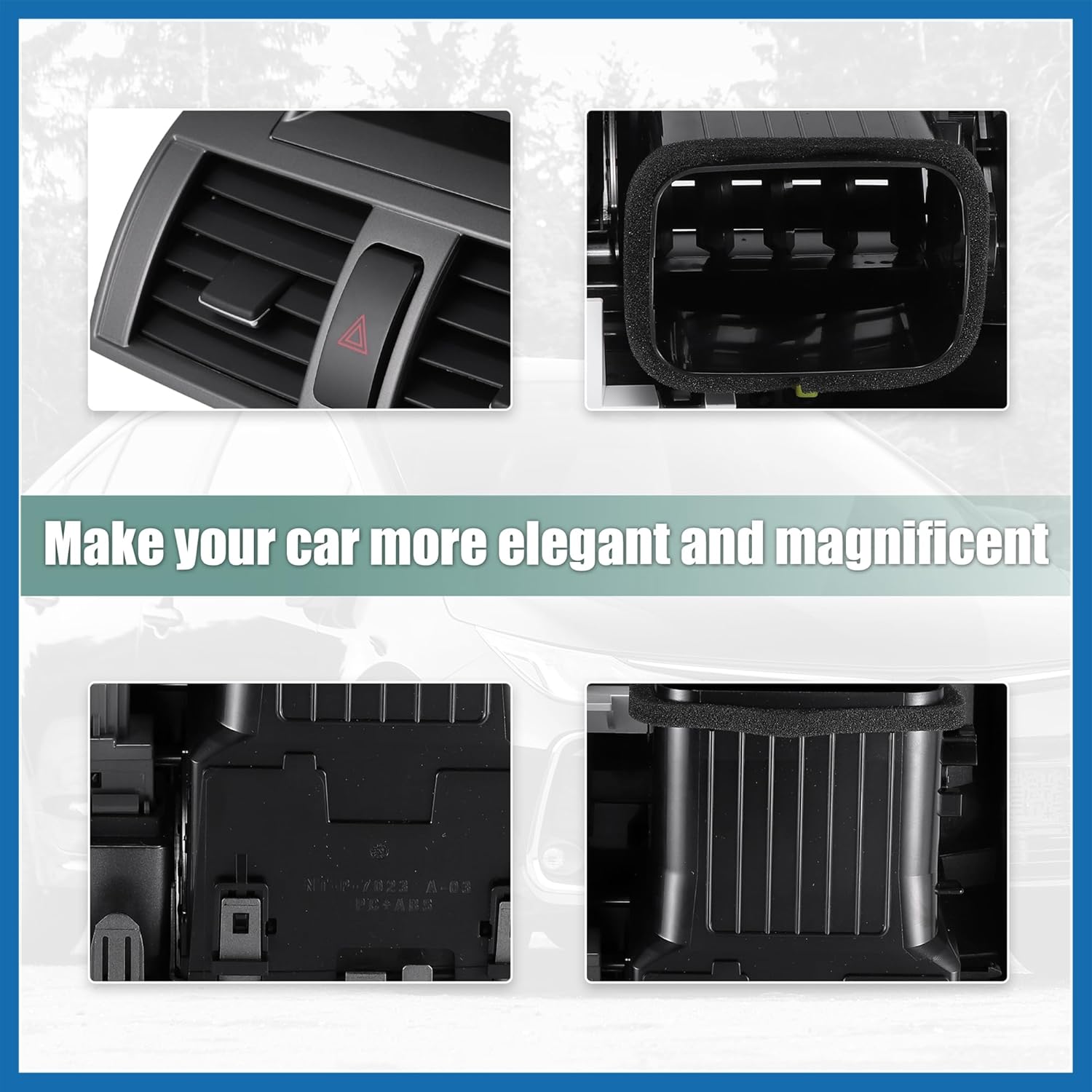 Center Dash AC Air Vent Outlet Panel with Clock for Toyota Corolla 2009-2013 Car Dashboard Air Duct Outlet Vent Grille Panel Assembly No.55670-02340 AC Air Vent Item Replacement