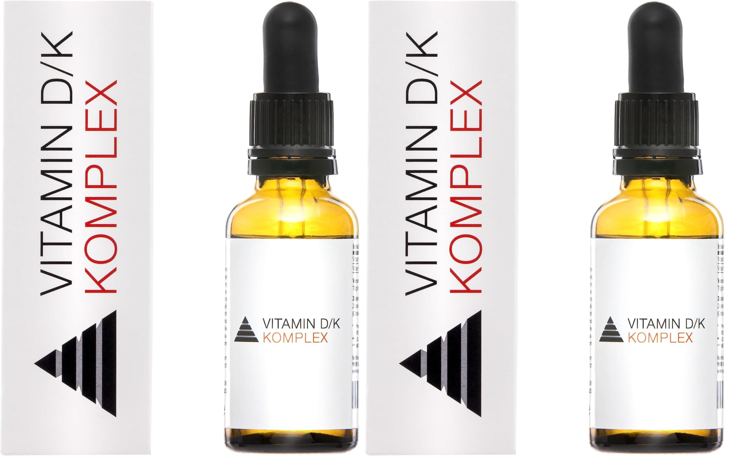 YPSI Vitamin D/K Komplex - Zweifach Vitamin D3 K2 Kombination in MCT Öl gelöst - Vegetarisch - 30 ml Pipettenflasche (Packung mit 2)