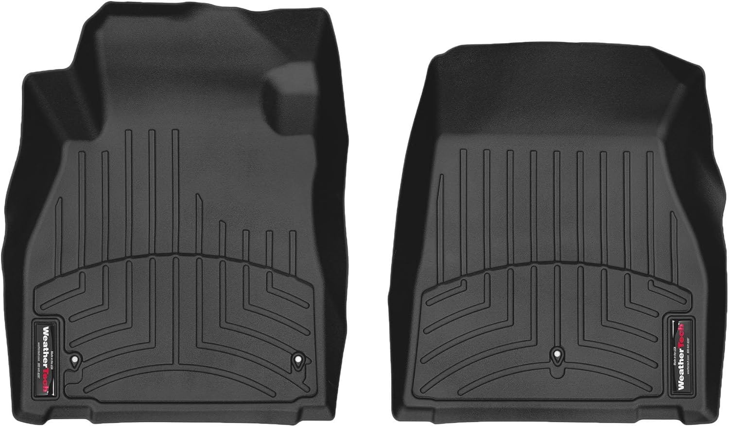 WeatherTech Custom Fit FloorLiners for Nissan Kicks, Kicks Play, 1st Row (4411911), Black