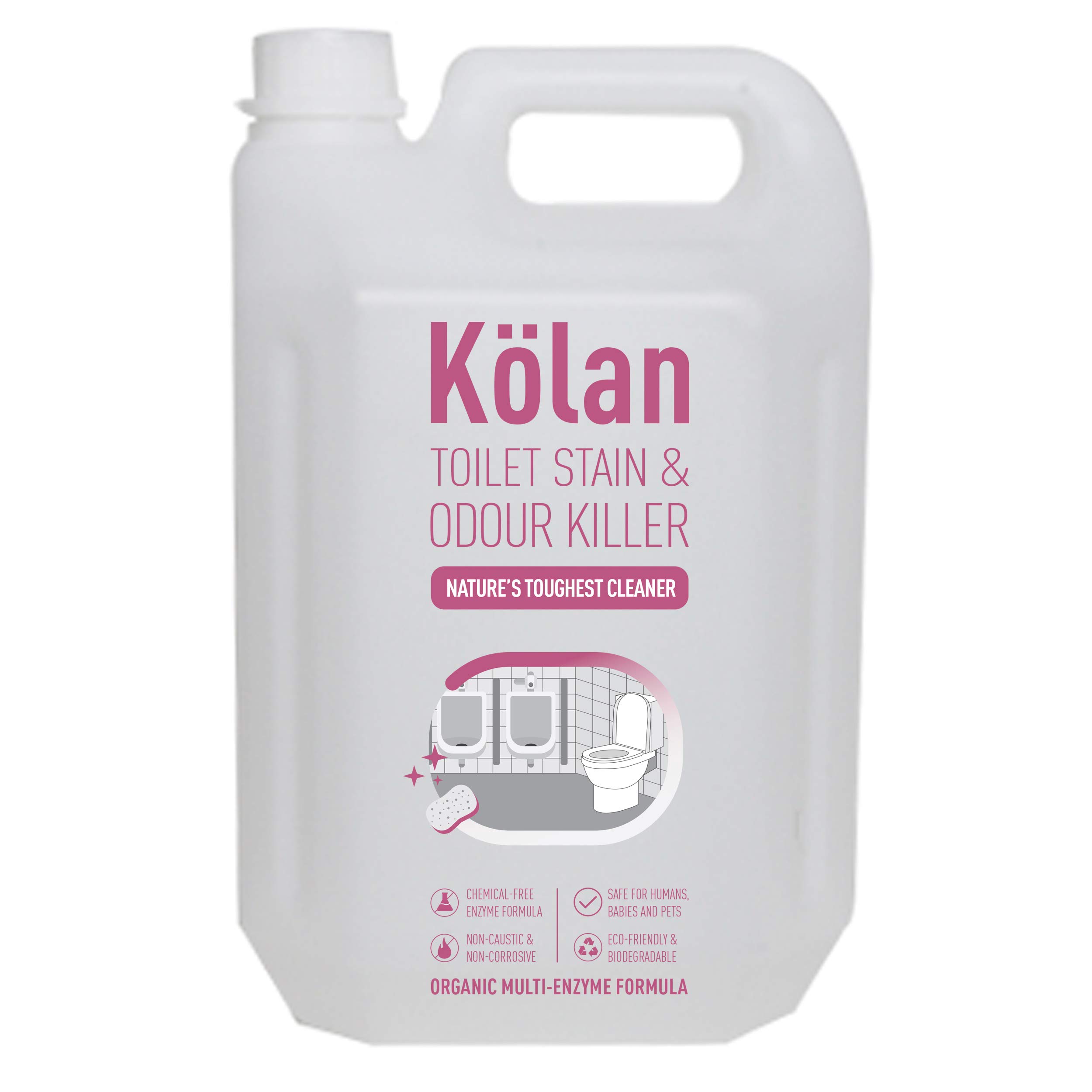 Kolan Toilet Stain & Odour Killer Natures Toughest Cleaner Organic Multi-Enzyme Formula, Biodegradable, 169 fl oz / 5 L (B087V6FW29) Amazon Price History, Amazon Price Tracker