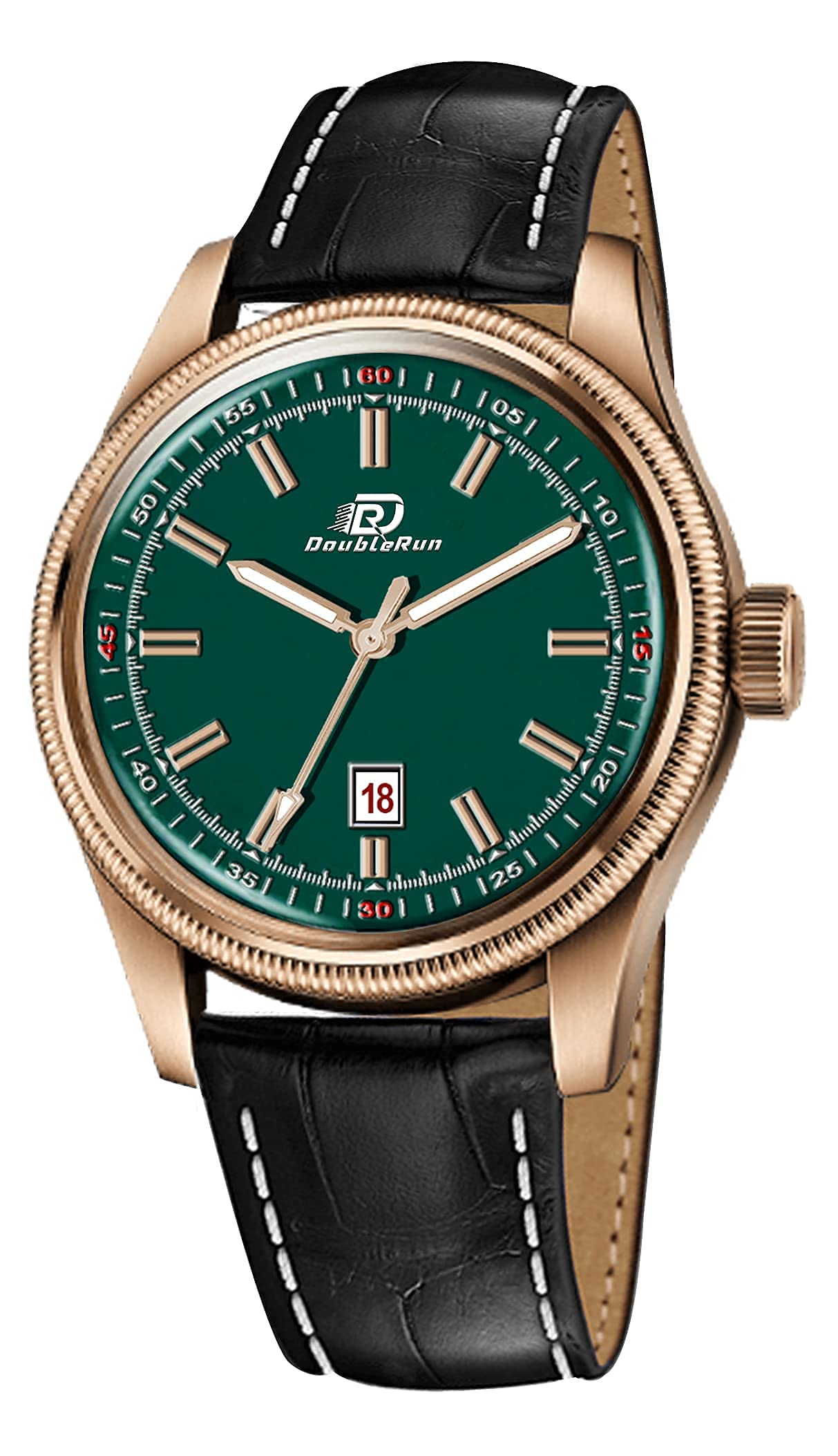 Doublerun 3D Glass Date Display Good Looking Analog Watch - for Men (Green) (B09C8VV3XC) Amazon Price History, Amazon Price Tracker