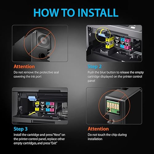 Miniatura 6 de Smart Ink Cartucho de tinta de repuesto compatible para impresoras Canon 1200 XL PGI 1200XL para usar con impresoras MB2720 MB2020 MB2320 MB2120