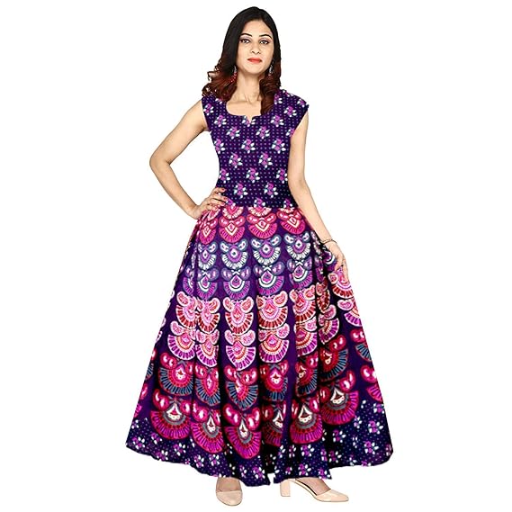 amazon long cotton frocks