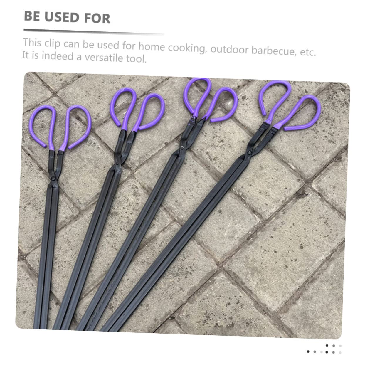 Pinza per Carbone in Ferro Nera 2 Pezzi per Uso Domestico e Outdoor | Clip per Rifiuti e Braci, Portatile e Pratica, Accessorio per Raccolta e Presa Rapida