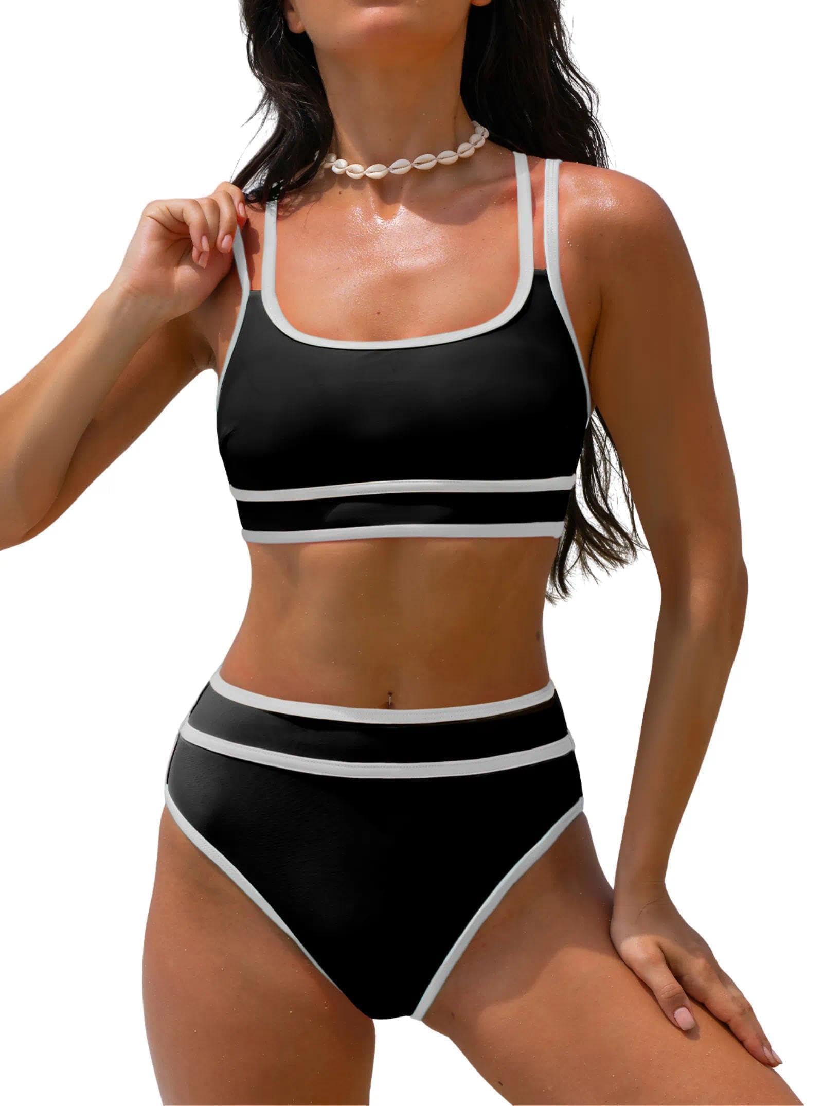popvil High Waisted Neon Bikini Set