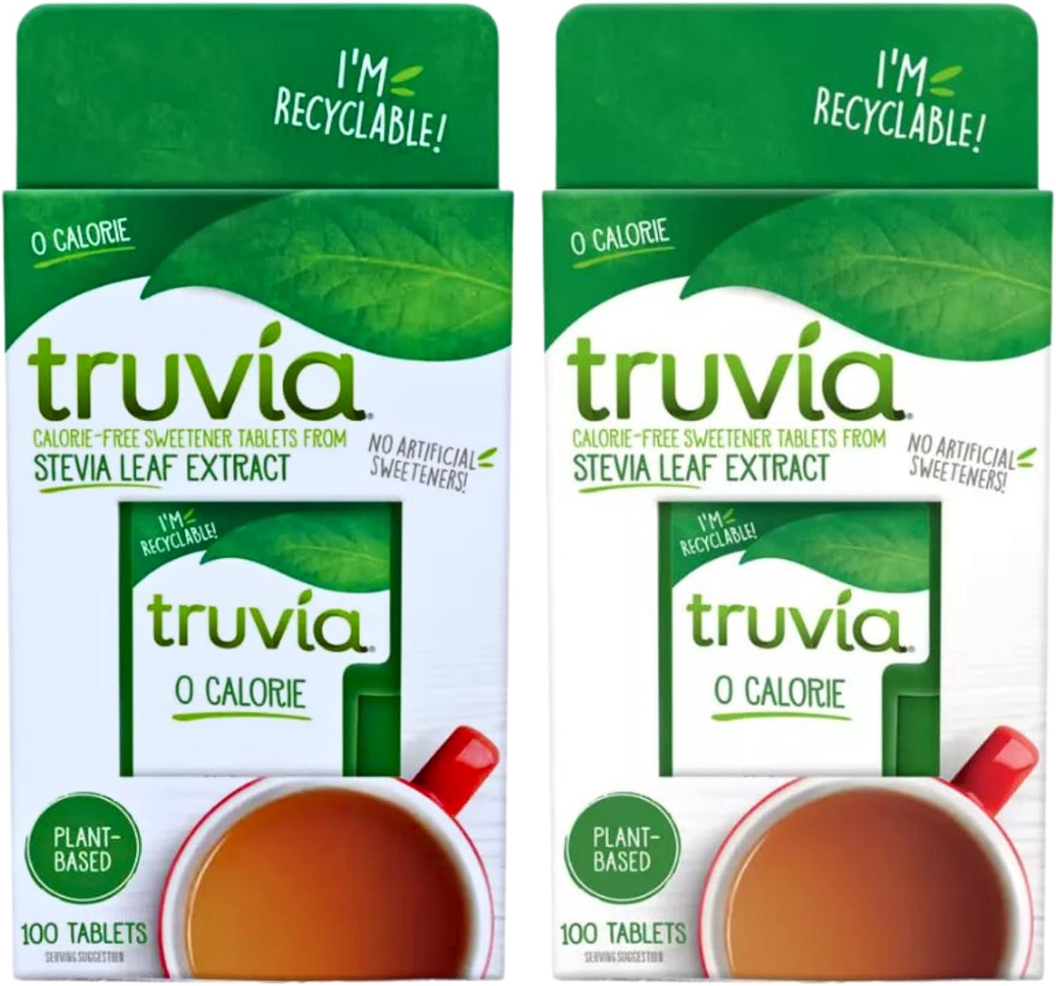 Stevia Sweetener Bundle With 2x Truvia Sweetener 100 Tablets 5g