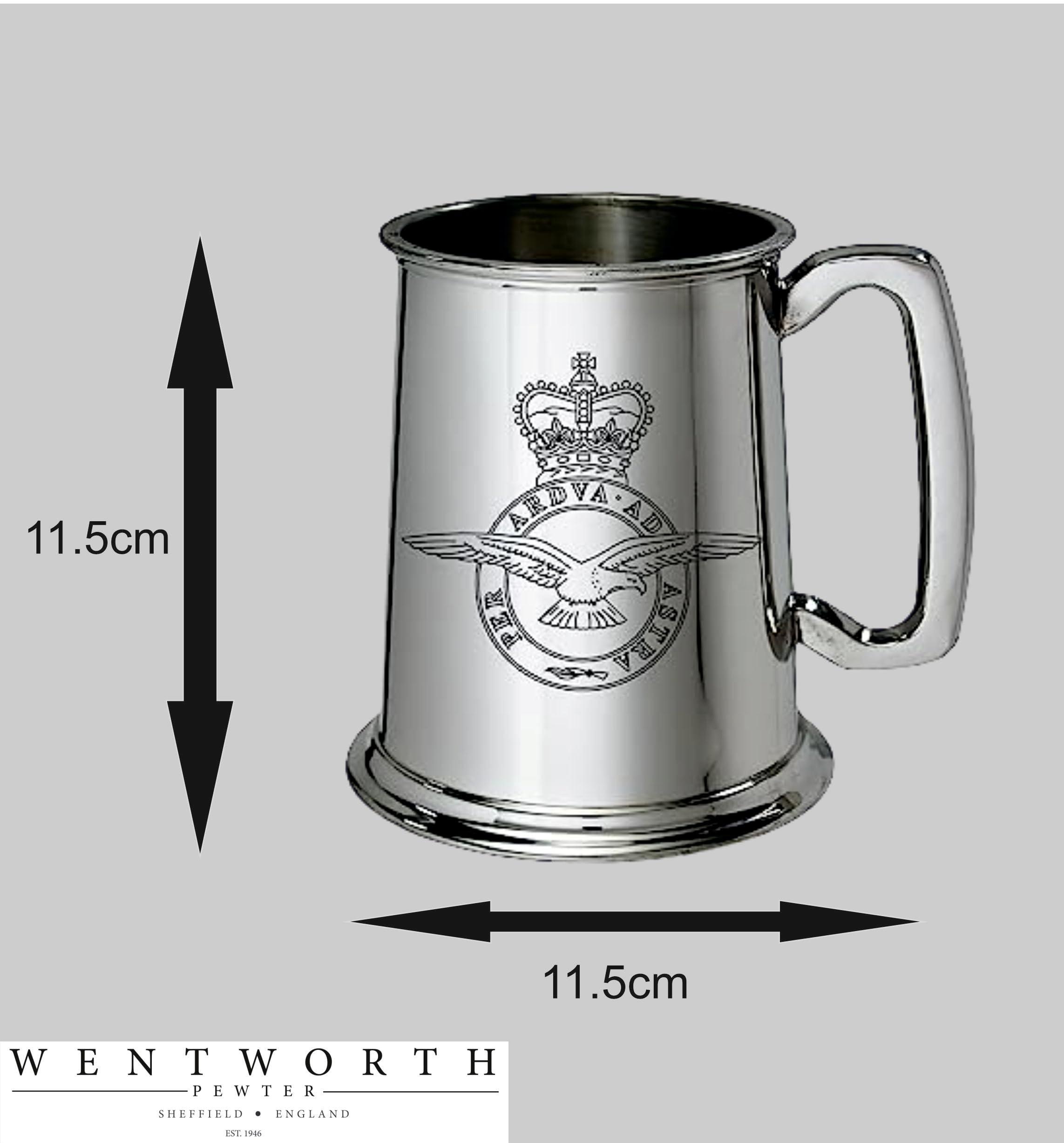 Wentworth Pewter - standaard gevoerde glazen basis 1 pint tinnen