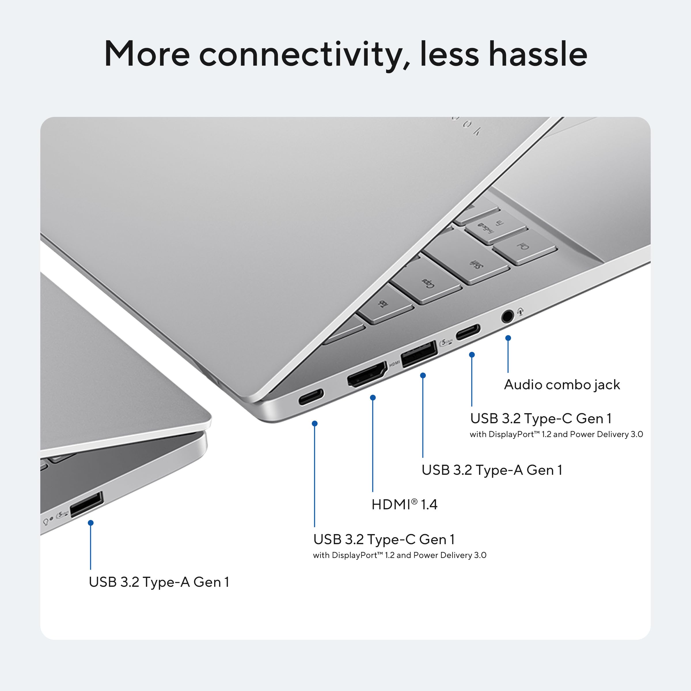ASUS Vivobook S14, Intel Core Ultra 5 225H, Intel iGPU,16GB RAM,512GB SSD, FHD+,14",60Hz,Windows 11,M365 Basic (1Year)*,Office Home 2024,Cool Silver,1.4 Kg, S3407CA-LY060WS, Metallic Design Laptop — Amazon image 10