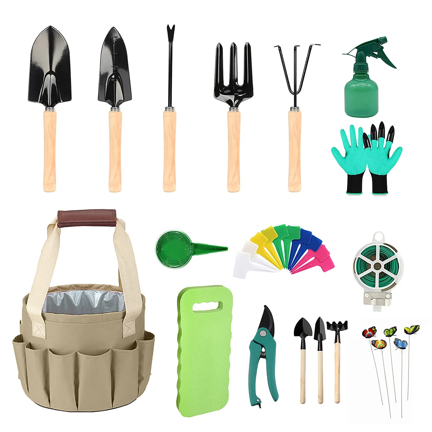 Buy JAYSIMXIN Garden Tools Set, 31PCS Heavy Duty Manual Garden Kit