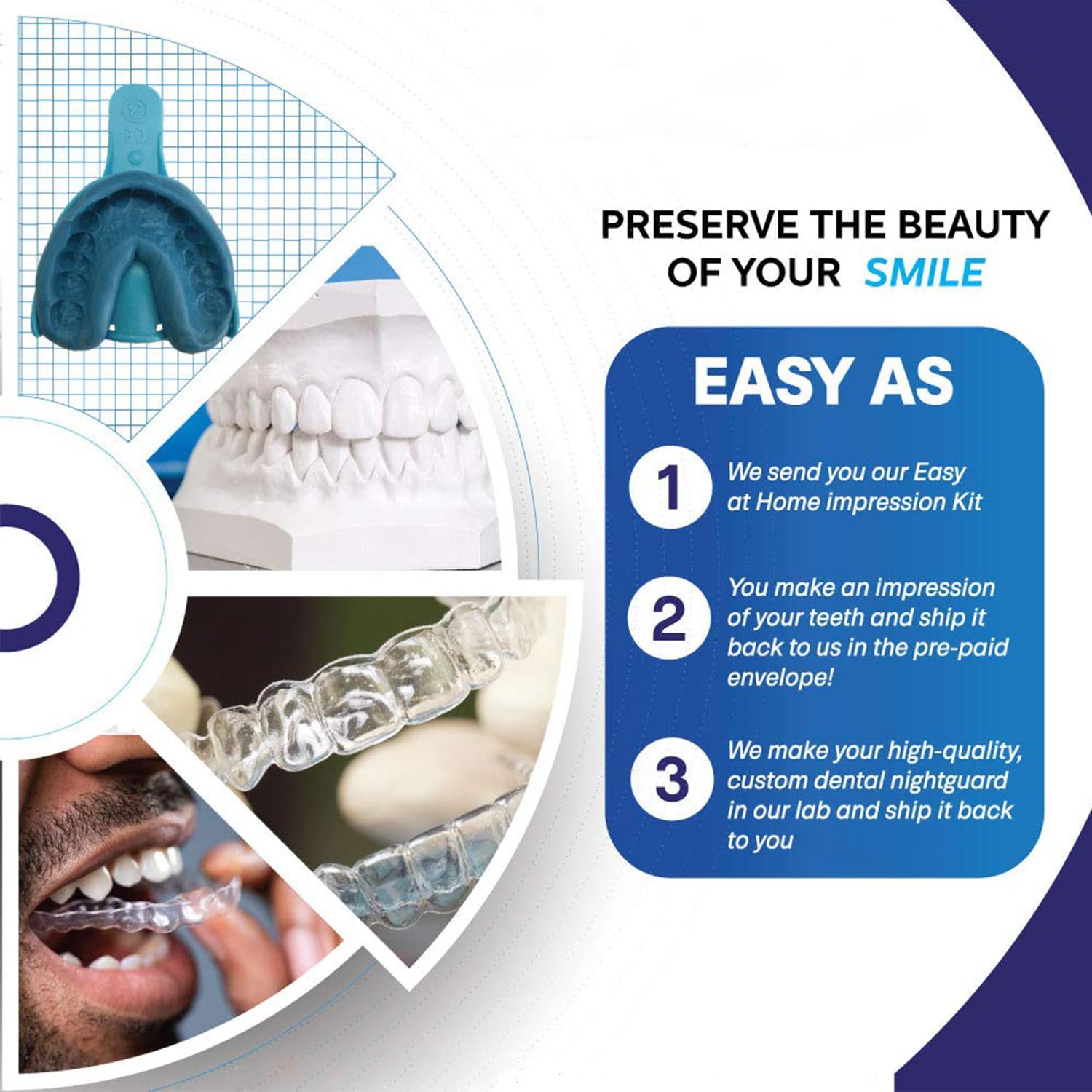 Custom Night Guard, Durable Mouth Guard Teeth Guard Ultra Thin Brace Dental Day Guard Clear Teeth Retainer - One Pack Upper Guard - Image 3