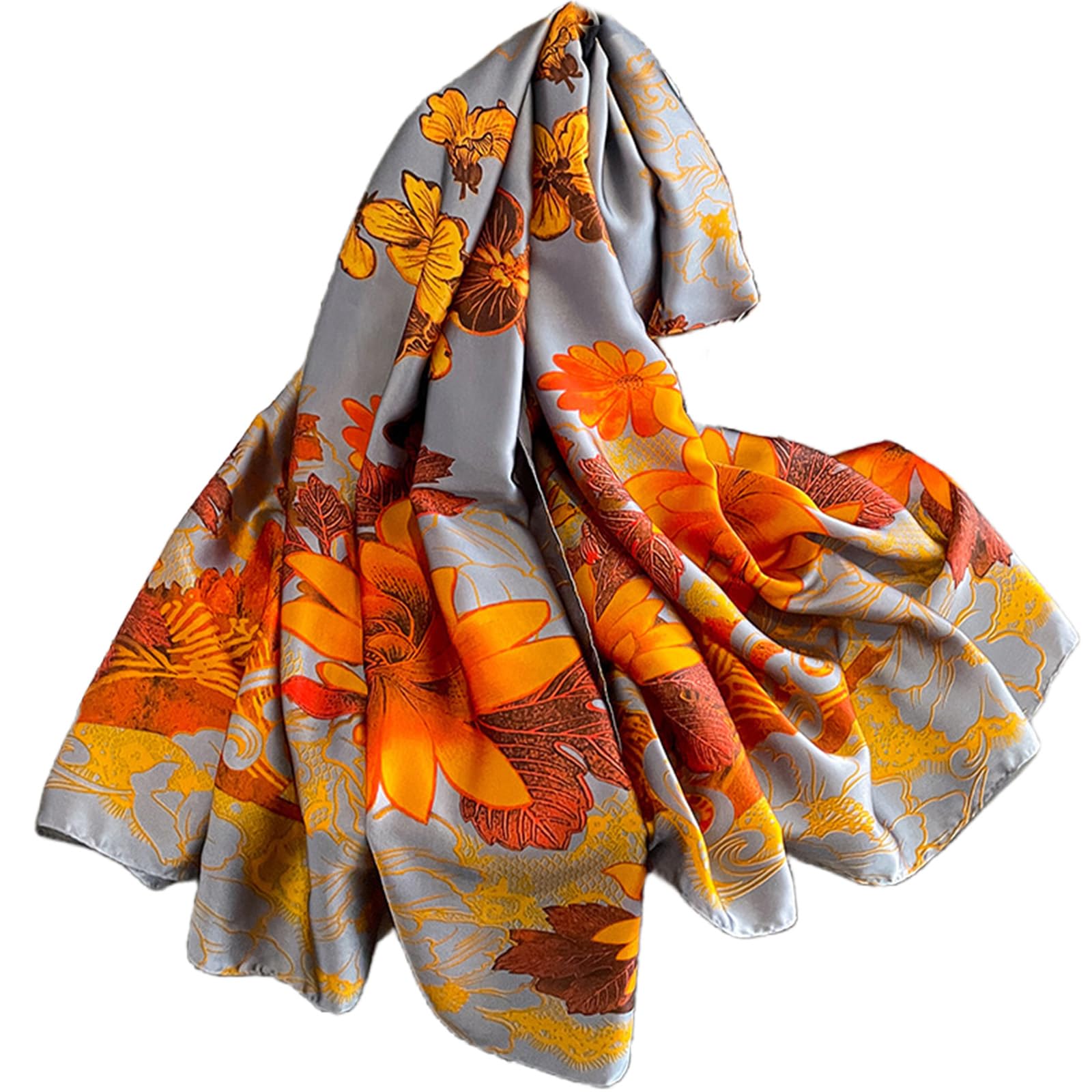 FAIRYGATE Frauen Seidenschal Elegante Leichte Lange Anti Allergie Tuch Sonnenschutz 90 * 180 cm