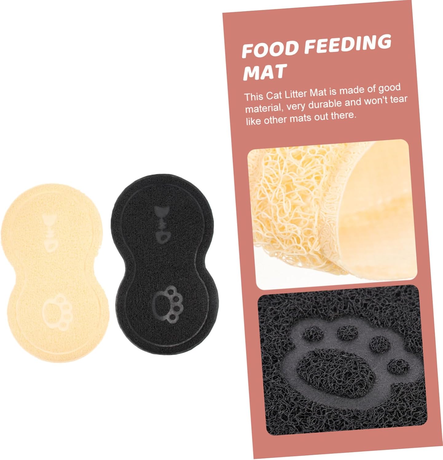 DOITOOL Litter Boxes 10 Pcs Cat Litter Mat Pet Catcher Litter Tray Easy Water Cat Dog Food Mats Cats and Dogs Portable