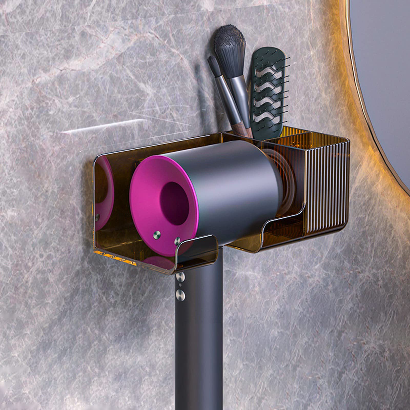 Support mural pour sèche-cheveux Dyson : fini le désordre sur le lavabo noir