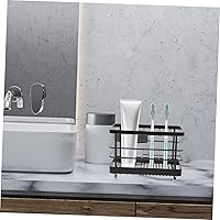 Vista 9 de Cabilock Soporte para pasta de dientes, pequeño soporte cromado para cepillos de dientes para baño, inoxidable inoxidable, soporte de exhibición