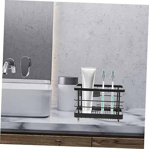 Miniatura 9 de Cabilock Soporte para pasta de dientes, pequeño soporte cromado para cepillos de dientes para baño, inoxidable inoxidable, soporte de exhibición