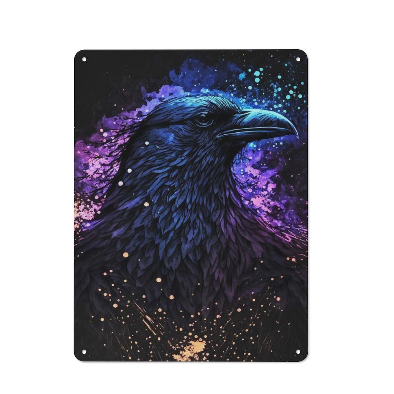 Junmoney Crow Art Vintage Tin Sign 40X30cm For Garden Room Or Summerhouse, A Housewarming Gift For Outdoor-Room Decor Collectors