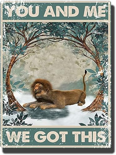 Miniatura 1 de Cartel de hojalata con texto en inglés You and Me We Got This (You and Me We Got This) Letrero de aluminio vintage, póster novedoso con pintura de