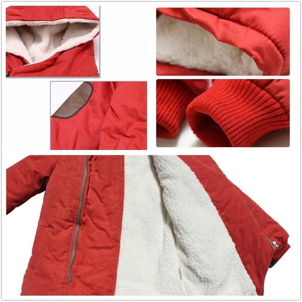Gaorui Boys Winter Hooded Down Coat Jacket Thick Wool Inside Kids Warm Faux Fur Outerwear Coat