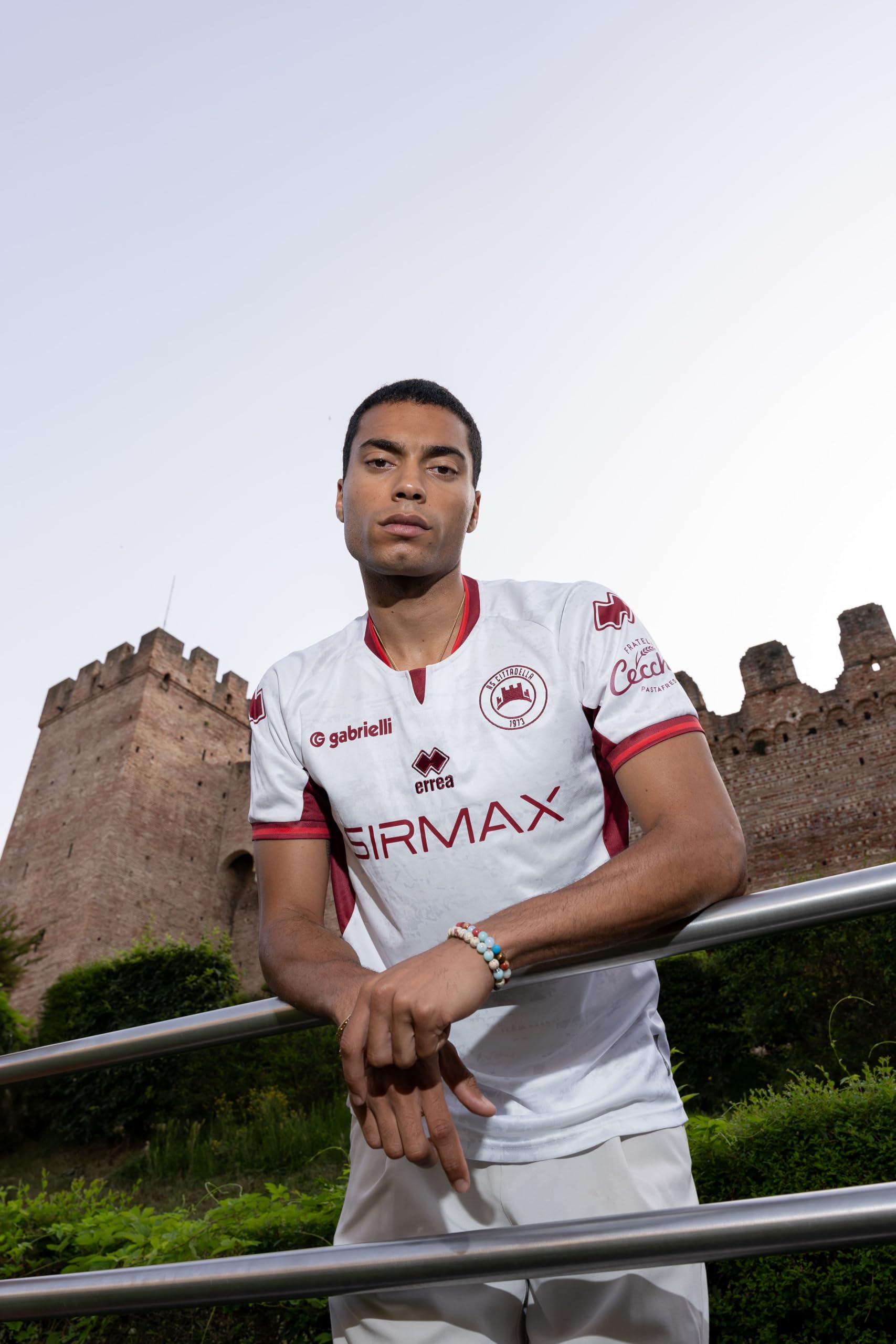 Nuova Maglia Calcio Uomo Away 2024/25, Seconda Maglia Calcio Personalizzabile, Ufficiale Errea Uomo per Cittadella Calcio, Color Bianco