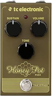 TC Electronic HONEY POT FUZZ Vintage-Flavored Fuzz Pedal with Massive Wall of Tones and Miles of Sustain