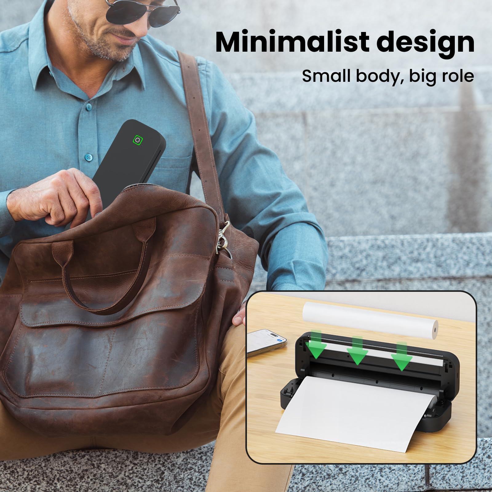 Papier Thermique à Séchage Rapide A4 Pour Imprimante Portable A4, GuKKK 4 Rouleaux Papier Thermique Blanc, Papier D'impression Thermique, Papier D'impression Sans Encre(environ 100 Feuilles