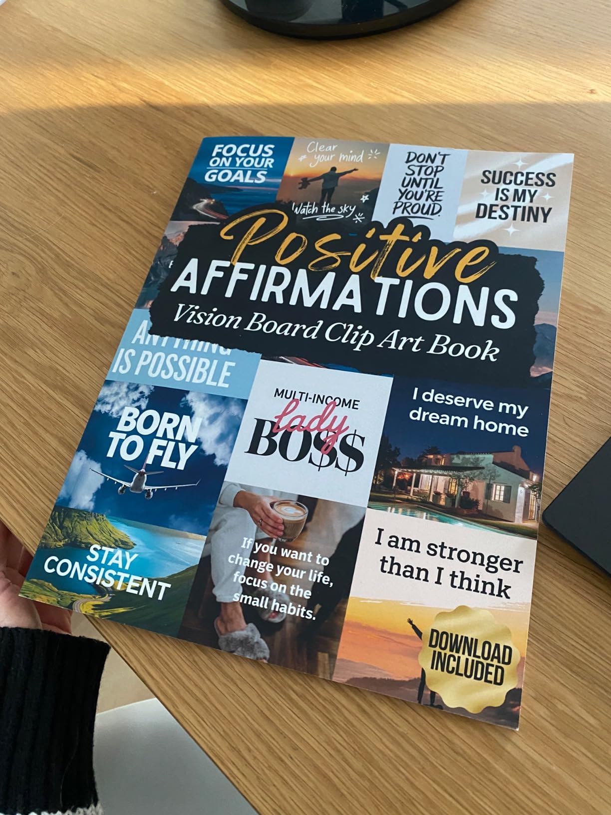 Positive Affirmations Vision Board Clip Art Book: Powerful Affirmation ...
