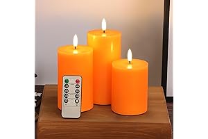 Eywamage Orange LED Candles - Halloween Fall Aesthetic