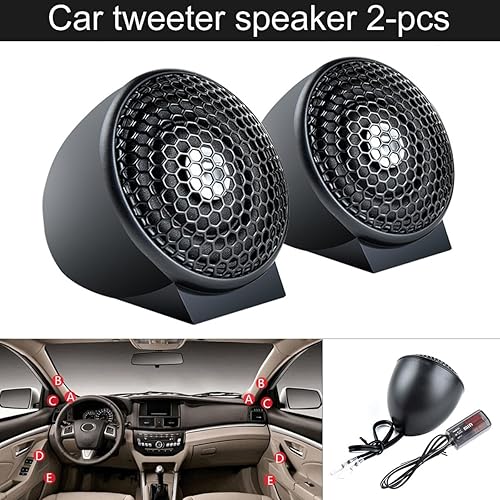 Miniatura 6 de 2 unids coche tweeter altavoz 150 W 4 ohmios subwoofer de audio película de seda para modificación de coche modificación de audio del coche no