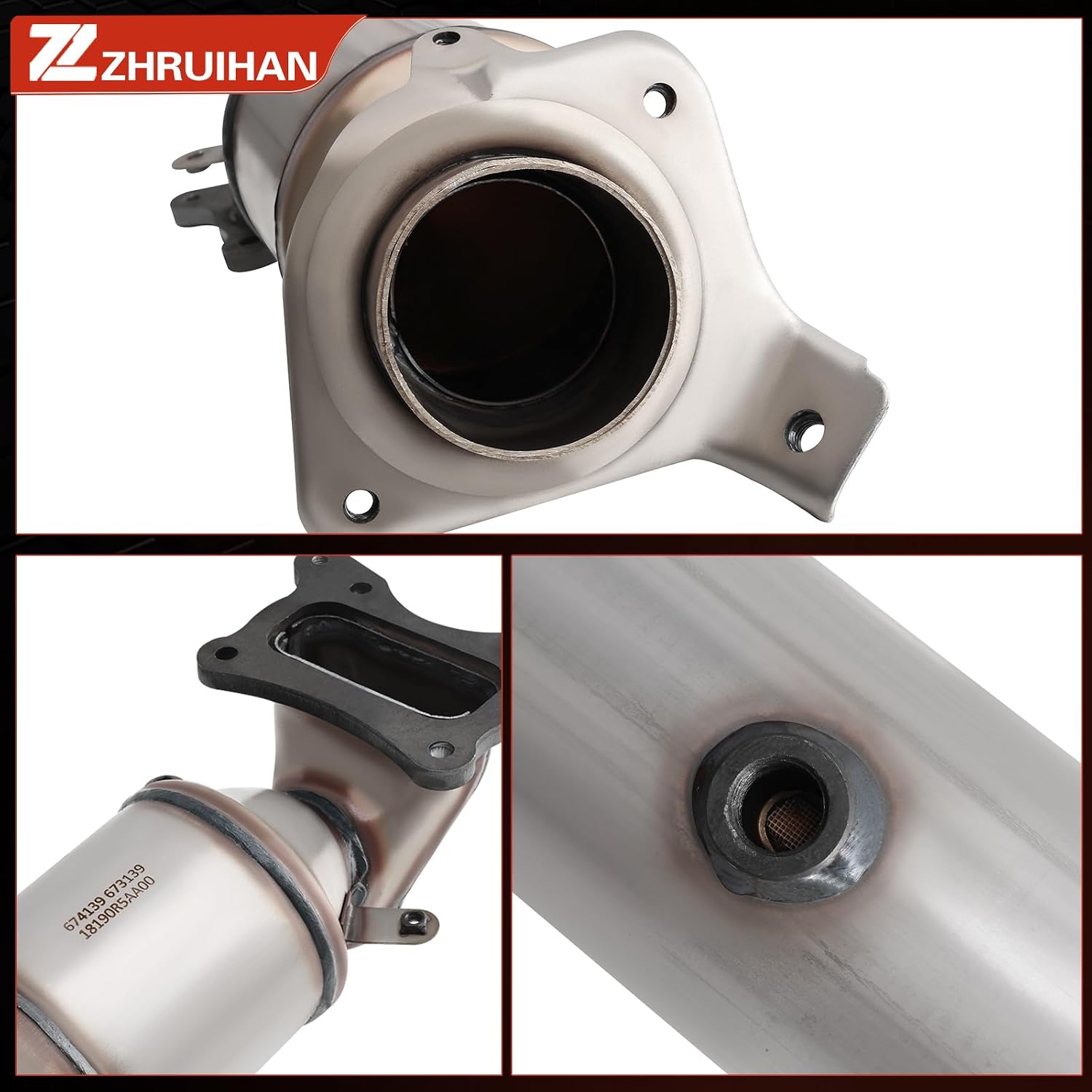 Catalytic Converter Kit Compatible with CR-V 2012 2013 2014 2.4L,Repklace OE 674139 673139 18190R5AA00, EPA Compliant