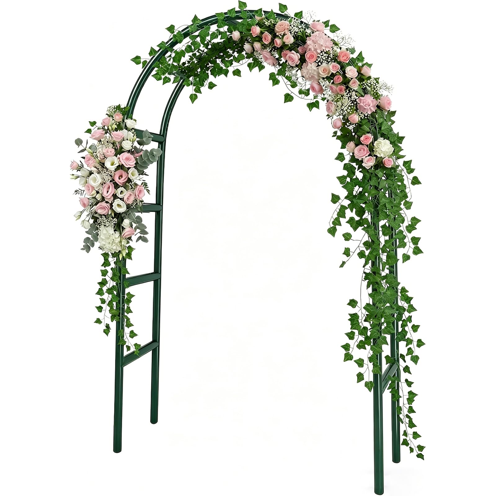 Arco de jardín de metal RUBFAC en 2 tamaños para plantas trepadoras y rosas