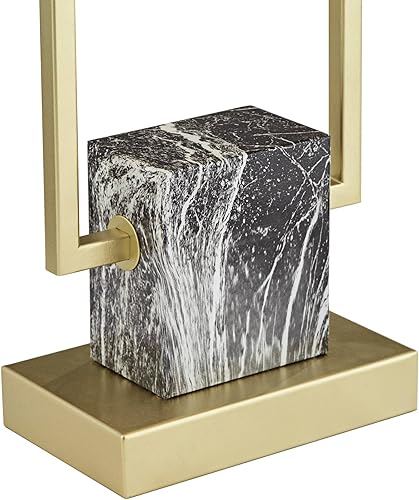 Miniatura 6 de 360 Lighting Carl - Juego de 2 lámparas de mesa modernas de 24 34 pulgadas de alto, acabado dorado, para sala de estar, dormitorio, mesita de noche,