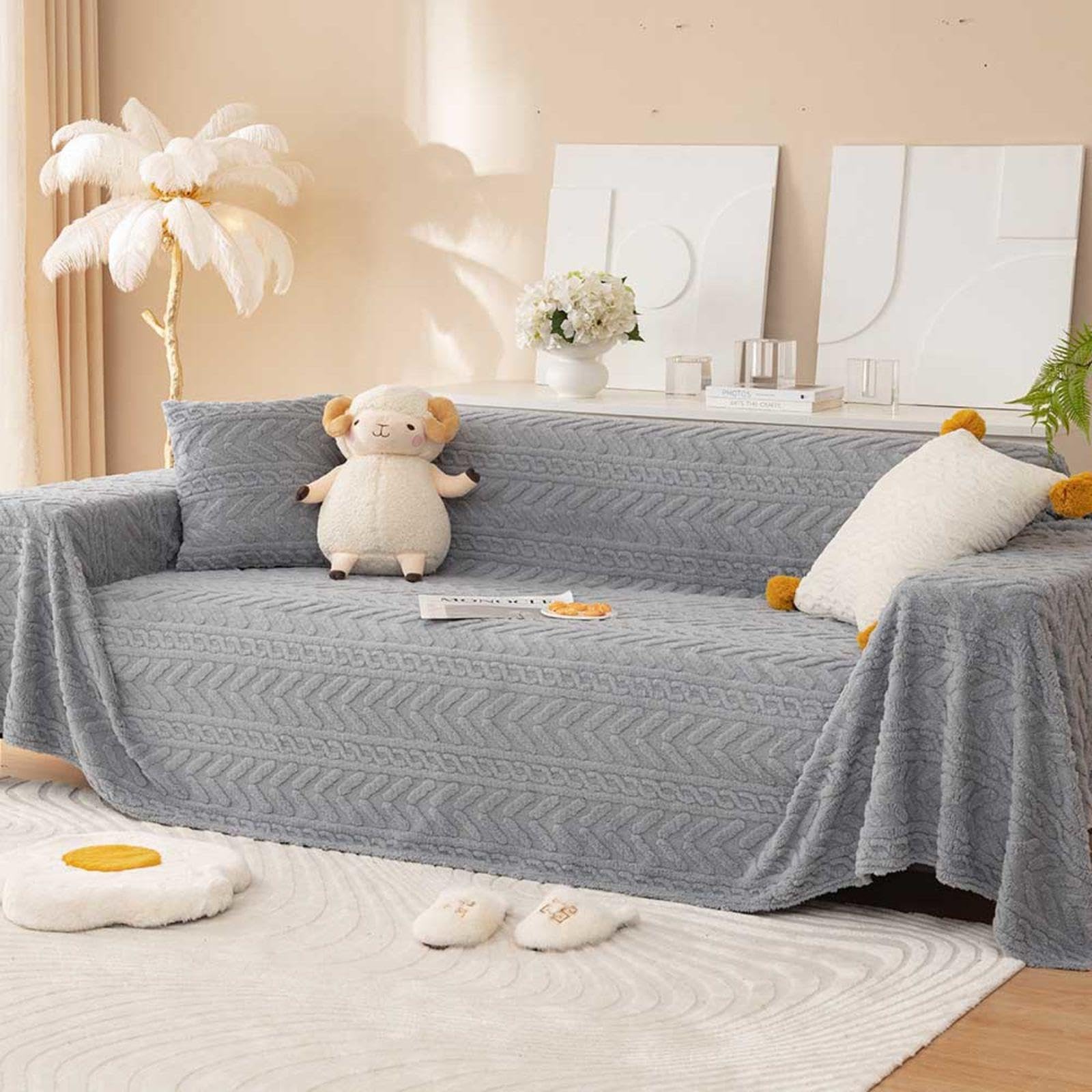 Extra Large Sofa Throws 180x150cm Stylish Throws for Sofas Settees and 4 Seater Sofas Soft and Comfortable Couch Throws for Living Room Décor