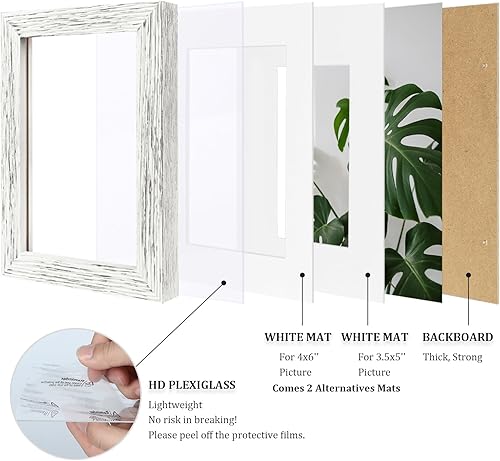 Vista 926 de Egofine Portarretratos de 9 x 12 pulgadas hecho de madera maciza con plexiglás, fotos de 5 x 7/6 x 8 con paspartú o de 9 x 12 pulgadas sin paspartú