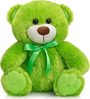 WENMOTDY Super Color Teddy Bear Stuffed Animals Plush Toy for Children Girlfriend Family Congratulations Baby Shower Birthday Light Green 14 inch