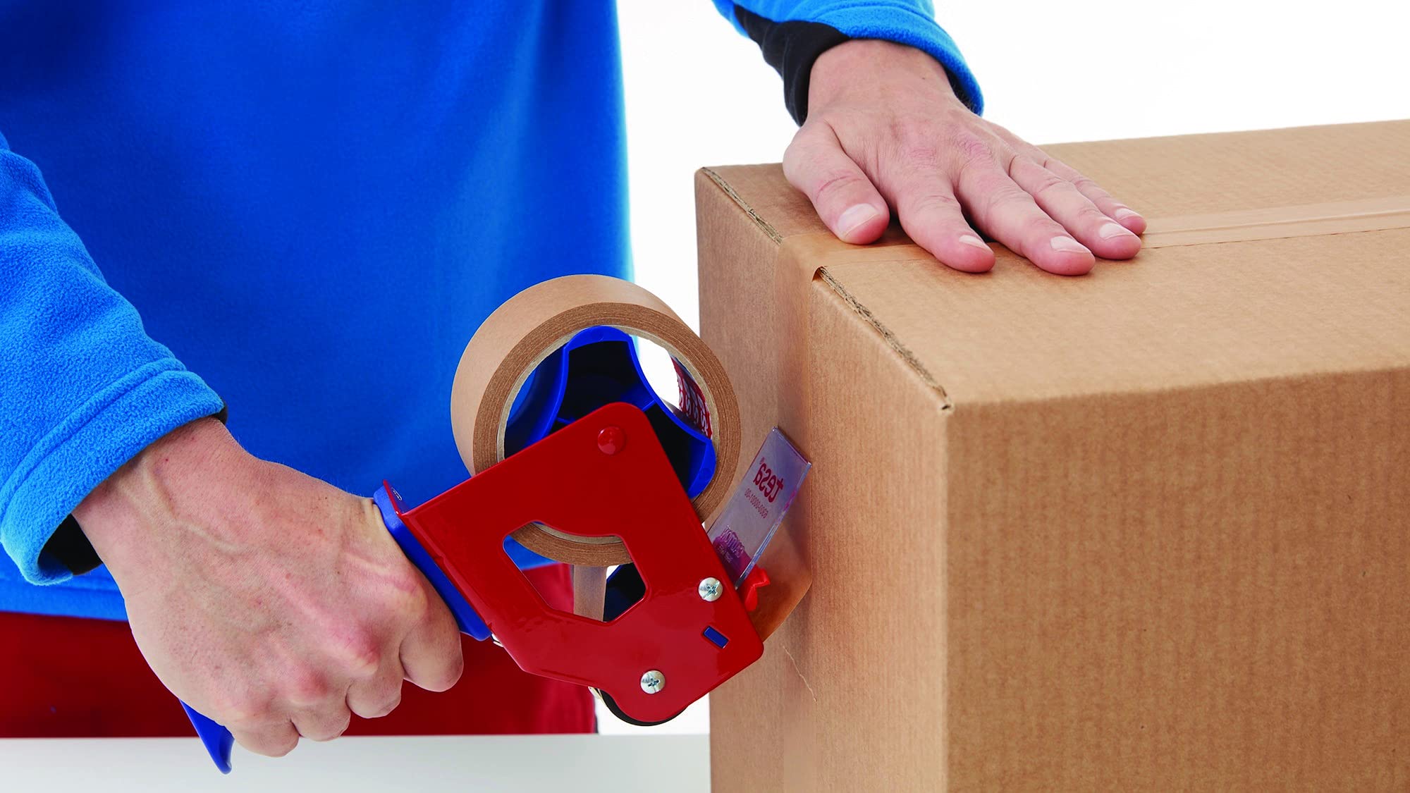 Tesa Pack 4313 Paper Parcel Tape In Pack Of 6 - Tape For Packaging Parcels And Boxes - White - 6 Rolls Each 50 M X 50 Mm