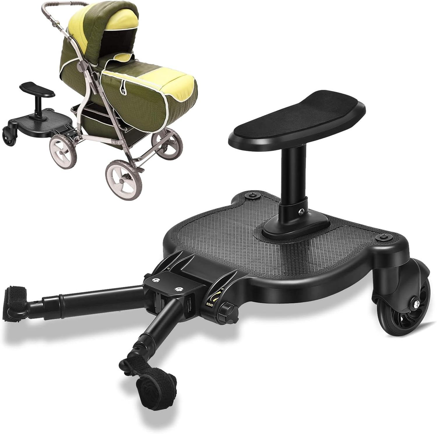 Universll Standing Platfrrm – Germination Systems for Pram | Baby Carriage Ride on Removable Seat for Accessories, Floor Adapter for Pushchair Travel Transport S