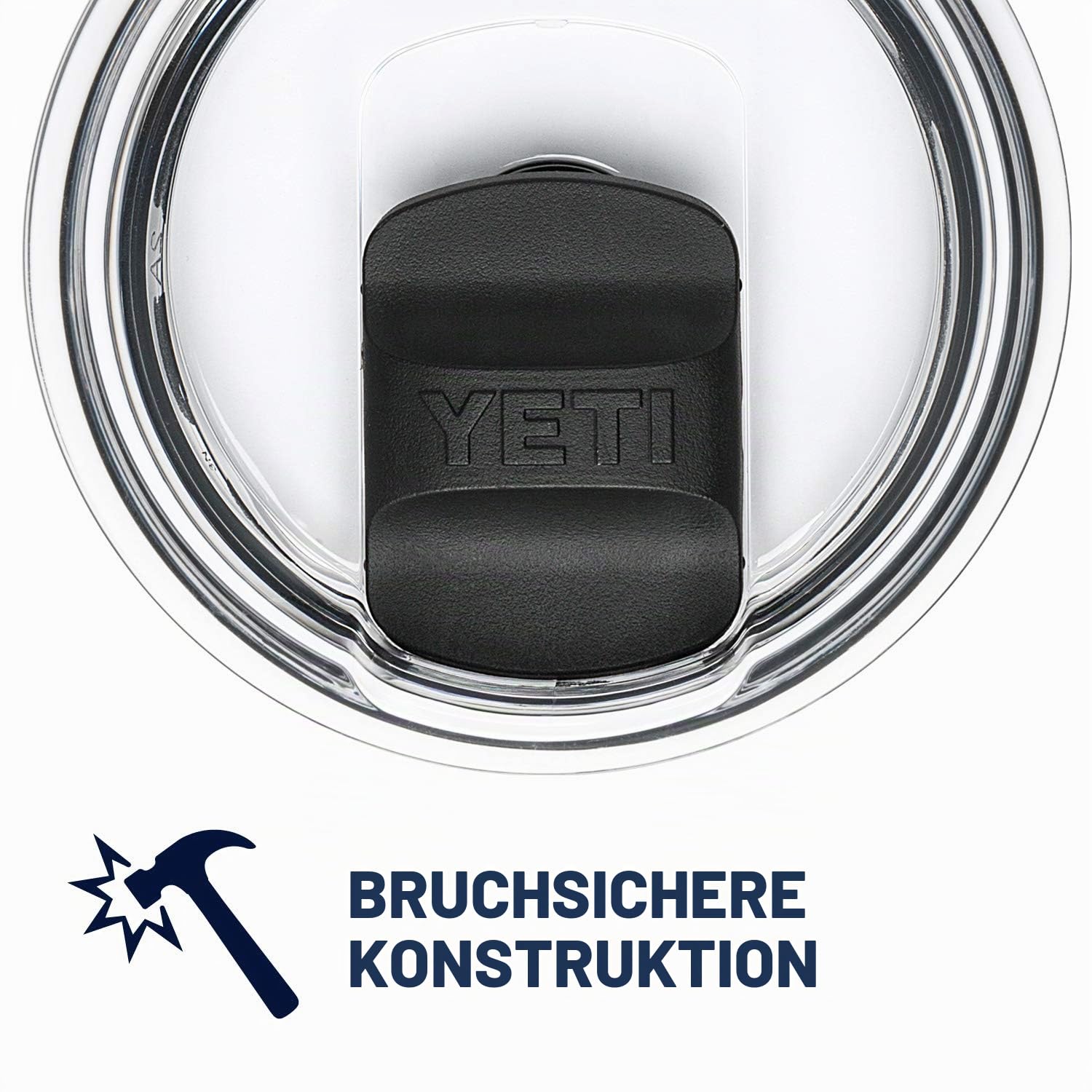 YETI Rambler Thermobecher 20 oz (591 ml) Navy – Kaffeebecher To Go, Thermotasse aus Edelstahl mit Stronghold Deckel, Isolierbecher