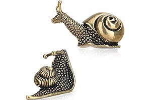 Tiny Snail Duo for Serene Gardens or Desk Decor