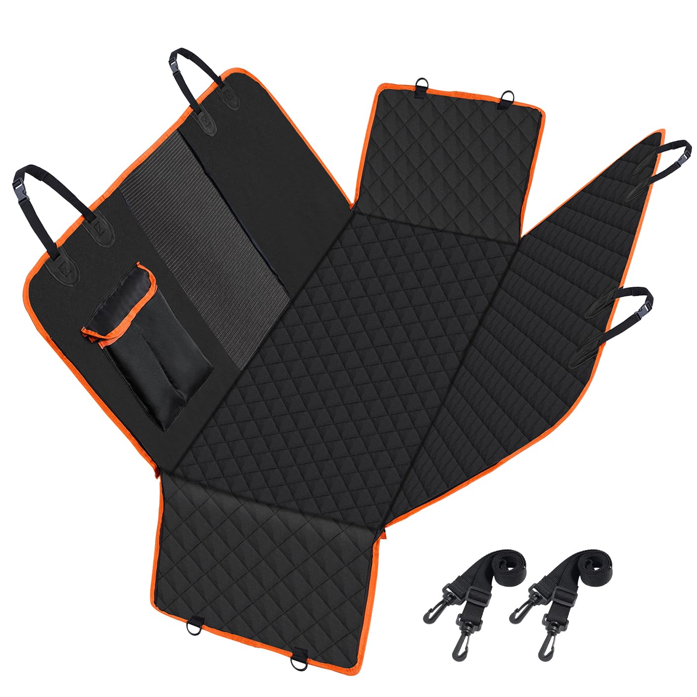 Sgizoku Housse de siège de voiture pour chien, imperméable et résistante aux rayures, hamac pour chien 600D pour siège arrière de voiture, antidérapant avec fenêtre en maille, protecteur de siège pour